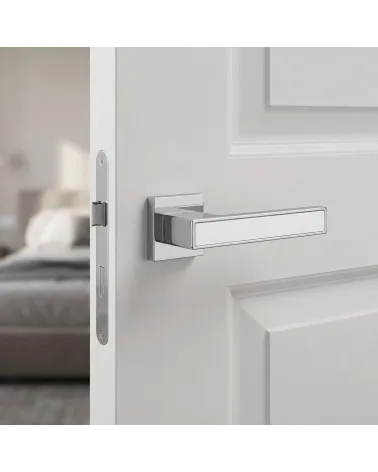 Manilla de Puerta en Cromo Pulido Deslumbrante y Elegante - Modelo TOTAL