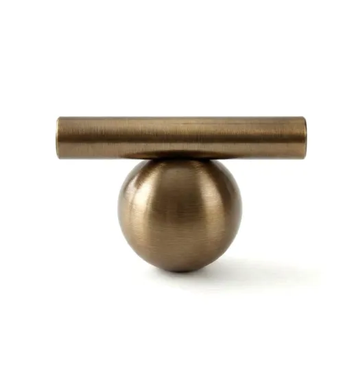 Pomo de mueble en latón de acabado marrón modelo 04 | MillaManillas