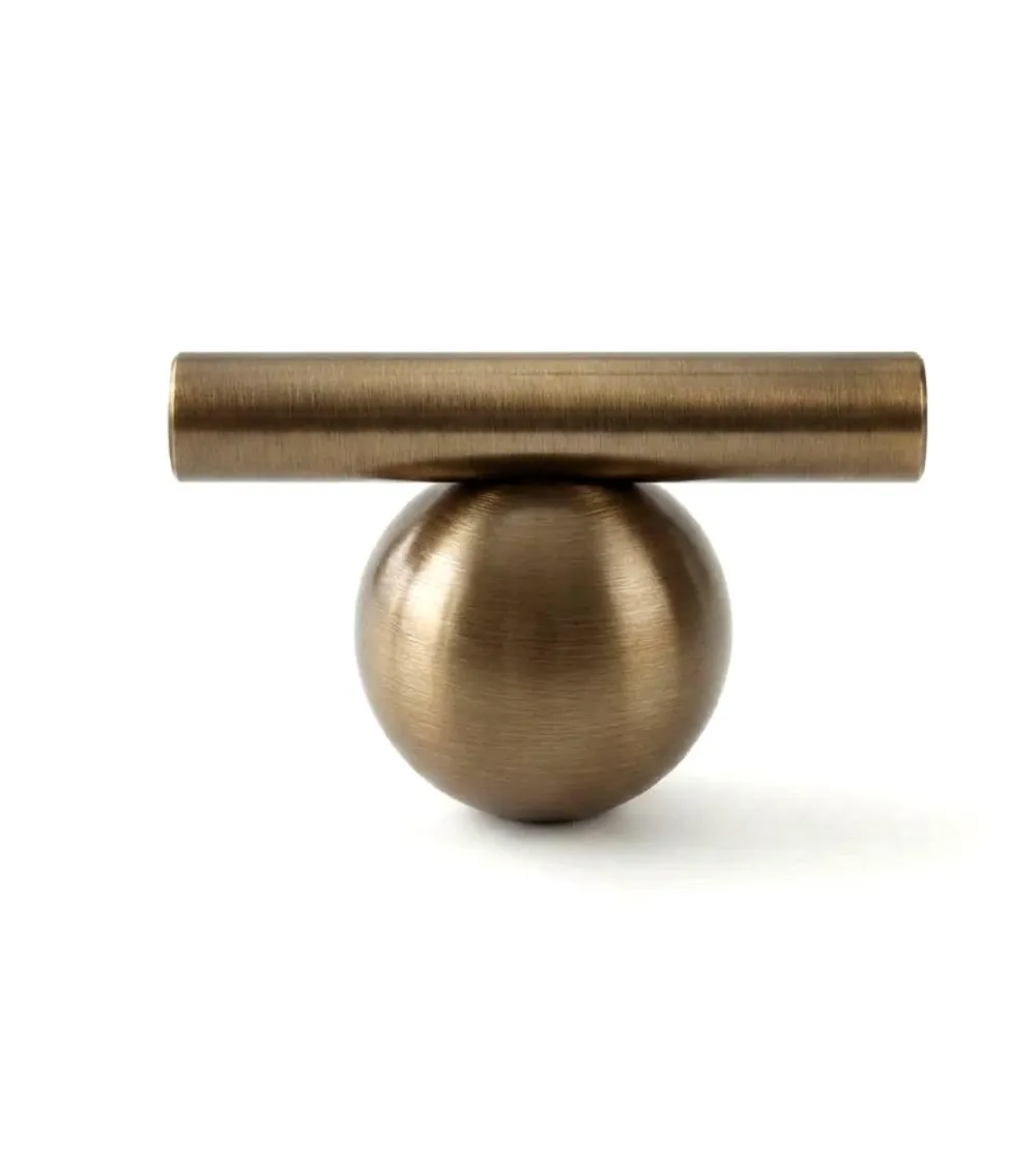Pomo de mueble en latón de acabado marrón modelo 04 | MillaManillas