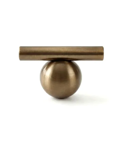 Pomo de mueble en latón de acabado marrón modelo 04 | MillaManillas