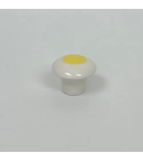 Colgador de pared de porcelana Punto amarillo sol, tamaño S – Anne Black