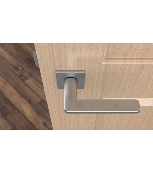 Tirador de puerta cromado satinado SETIA diseño decorativo