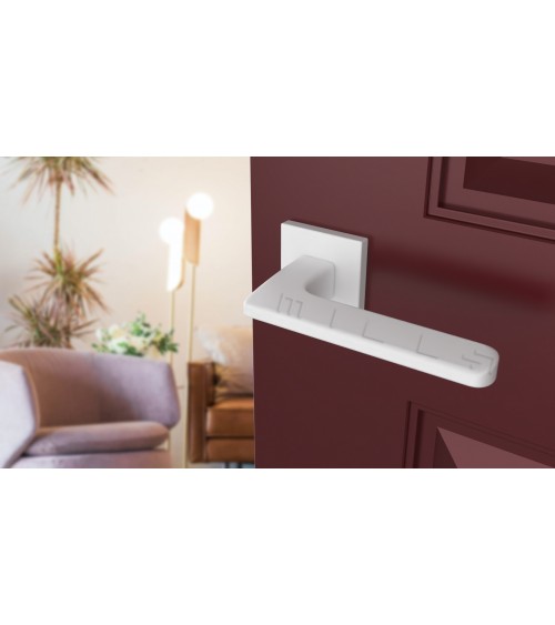 Manija de puerta blanca YUKA ferretería decorativa diseño