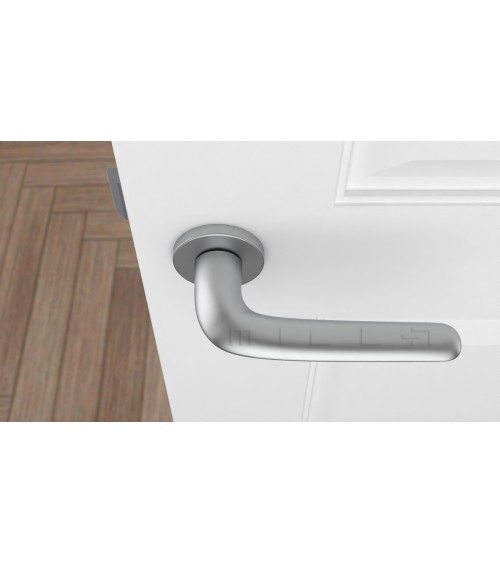 Tirador de puerta Cromo satinado AZALIA manilla de diseño