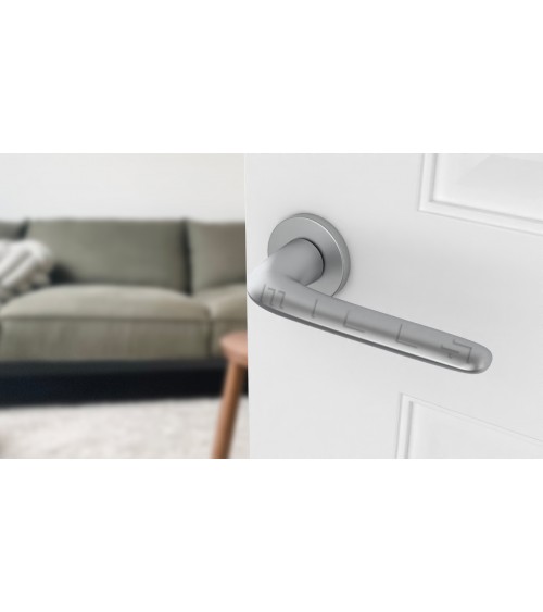 Tirador de puerta Cromo satinado AZALIA manilla de diseño