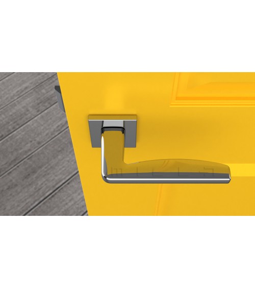 Tirador de puerta cromo pulido ERBA diseño decorativo