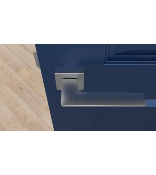 Manilla de puerta LUNARIA cromada satinada manilla de diseño