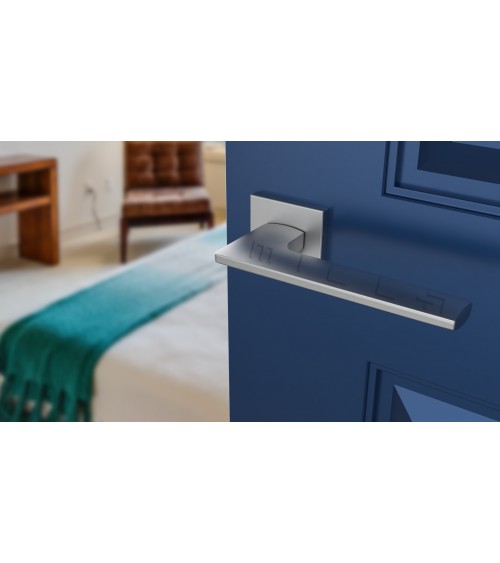Manilla de puerta LUNARIA cromada satinada manilla de diseño