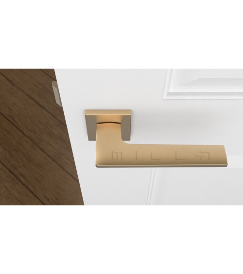 Manilla de puerta LUNARIA dorada mate manilla de diseño