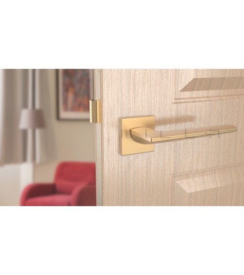 Manilla de puerta LUNARIA dorada mate manilla de diseño