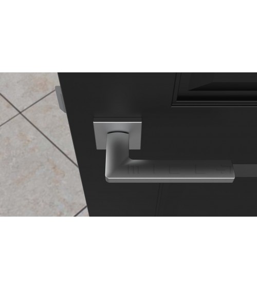 Tirador de puerta cromo satinado PYROLA ferretería decorativa