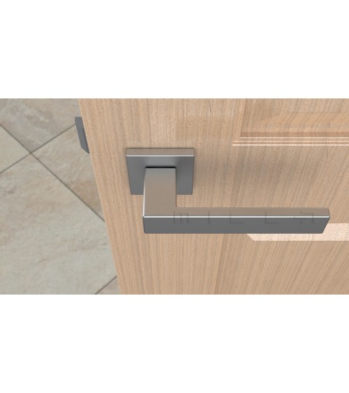 Tirador de puerta cromado satinado PINA diseño decorativo