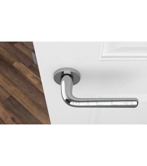 Tirador de puerta cromo pulido TULIPA para puerta interior de diseño