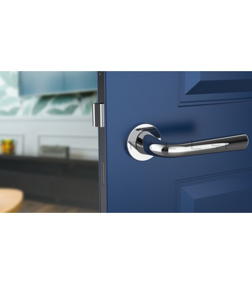 Tirador de puerta cromo pulido TULIPA para puerta interior de diseño