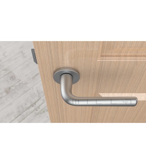 Tirador de puerta cromo satinado TULIPA para puerta interior de diseño