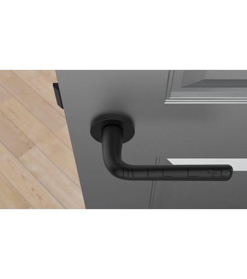 Tirador de puerta negra TULIPA para puerta interior de diseño