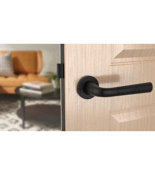 Tirador de puerta negra TULIPA para puerta interior de diseño