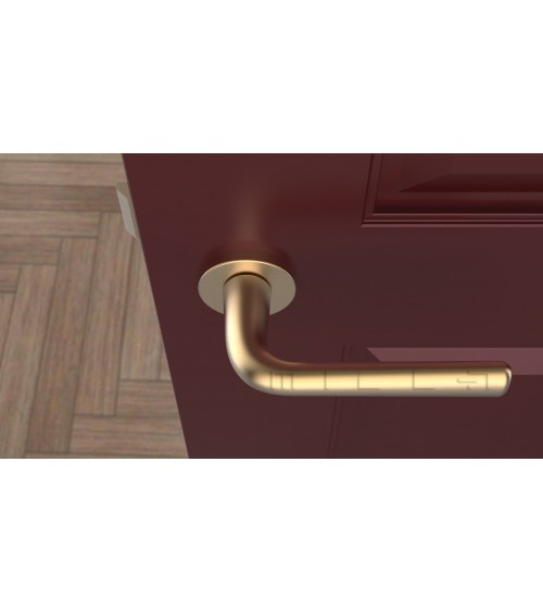 Tirador de puerta dorado mate TULIPA para puerta interior de diseño
