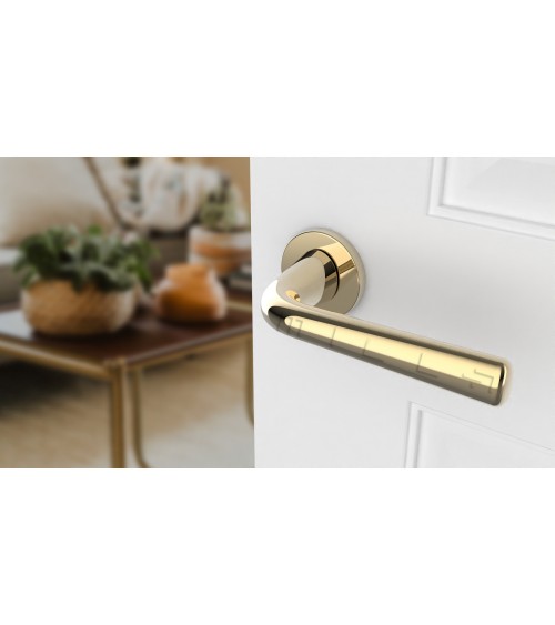 Manija de puerta oro pulido TULIPA para puerta interior diseño