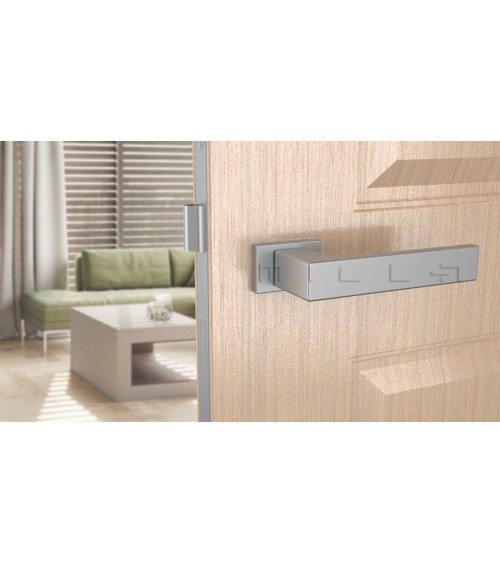 Tirador de puerta cromado satinado PINA tirador de diseño