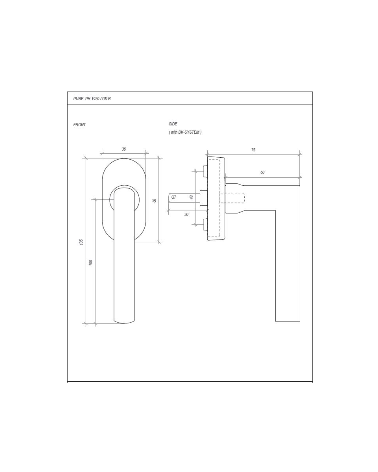 Tirador de ventana estilizado bronce 1920 - diseño