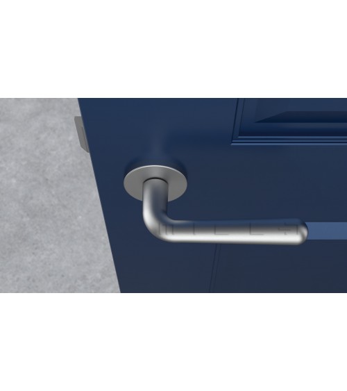 Tirador de puerta cromo satinado IRGA herraje de diseño