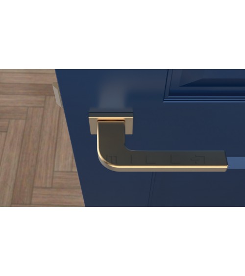 Tirador de puerta dorado mate ISMENA herraje decorativo