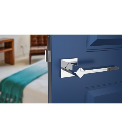 Tirador de puerta color cromo pulido NINFEA tirador de diseño