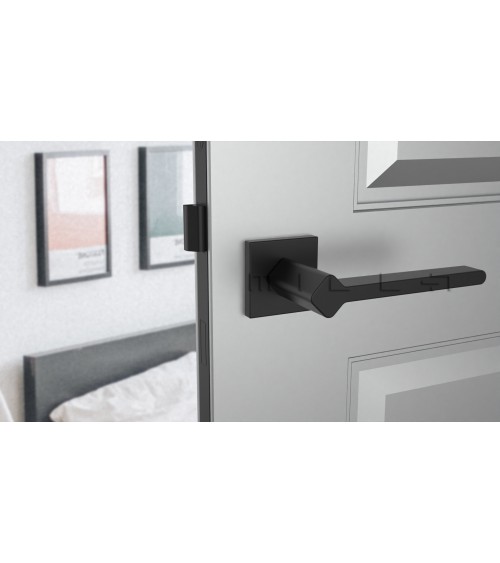 Manilla de puerta color negro NINFEA manilla de diseño