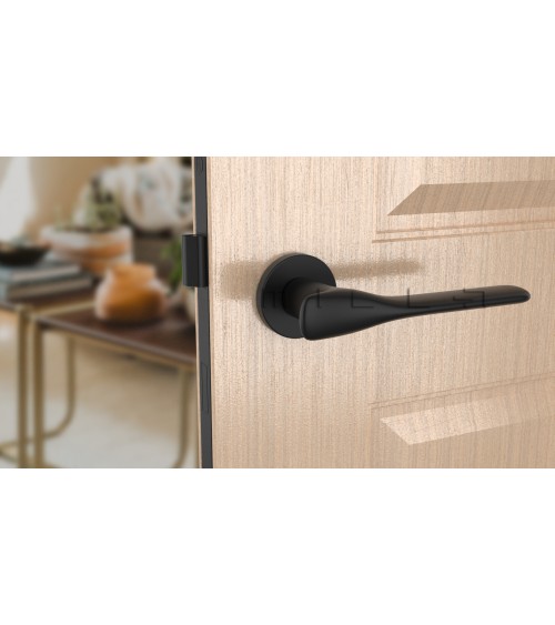 Manilla de puerta negra ORCHIDE manilla de diseño