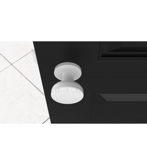 Botón de puerta blanco MESA redondo móvil - tirador de diseño