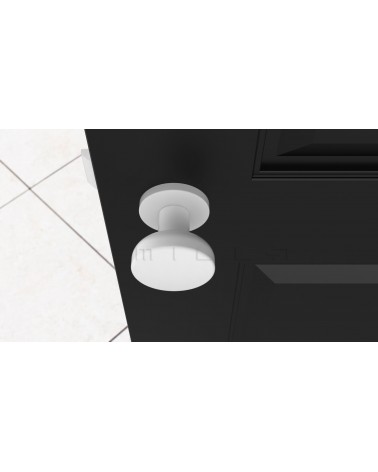 Pomo de puerta Blanco MESA Redondo móvil - tirador de diseño