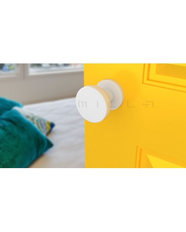 Pomo de puerta Blanco MESA Redondo móvil - tirador de diseño