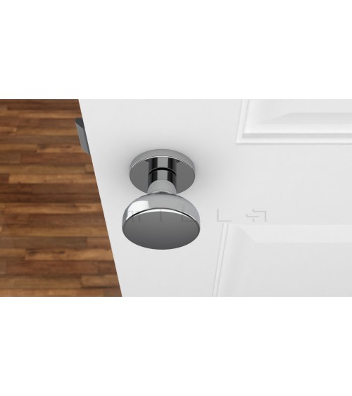Pomo de puerta negro MESA Redondo móvil - manilla de diseño