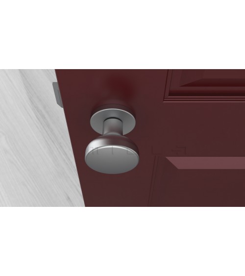 Pomo de puerta negro MESA Redondo móvil - manilla de diseño