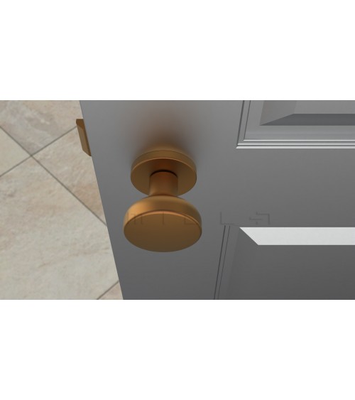 Botón de puerta negro MESA redondo móvil - tirador de diseño