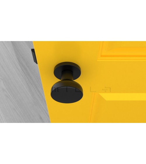 Botón de puerta negro MESA redondo móvil - maneral de diseño