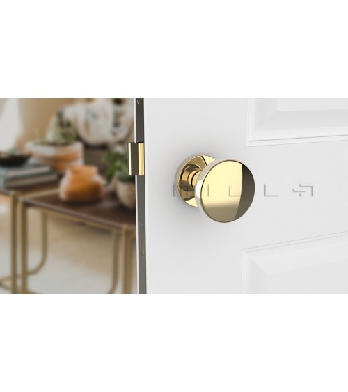 Pomo de puerta negro MESA Redondo móvil - manilla de diseño