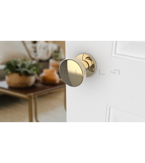 Pomo de puerta negro MESA Redondo móvil - manilla de diseño
