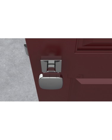 Botón de puerta cromo pulido KIAMA cuadrado - tirador de diseño