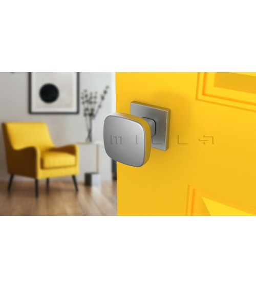 Pomo de puerta negro KIAMA cuadrado - tirador de diseño