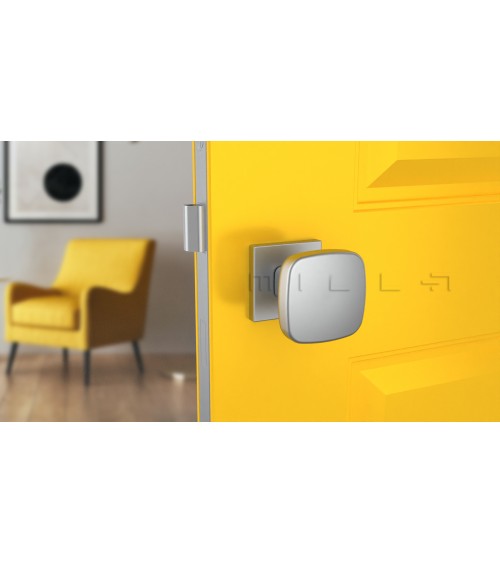 Pomo de puerta negro KIAMA cuadrado - tirador de diseño