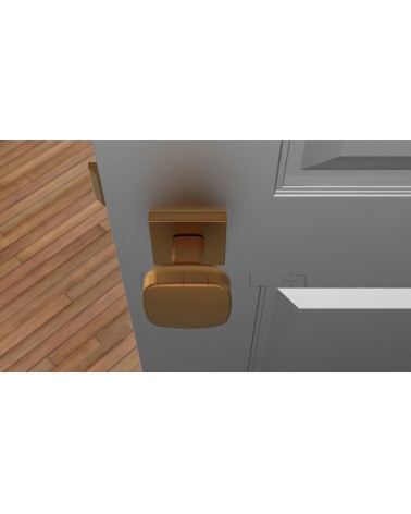 Pomo de puerta Cobre KIAMA cuadrado - tirador de diseño