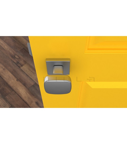Pomo de puerta negro KIAMA cuadrado - tirador de diseño
