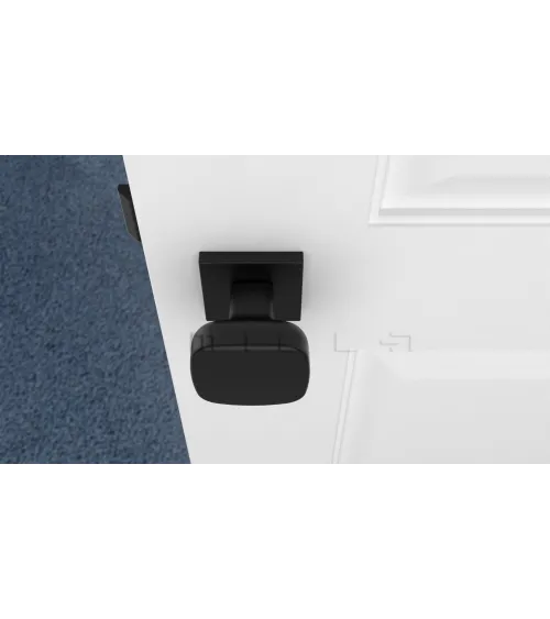 Botón de puerta negro KIAMA cuadrado - tirador de diseño