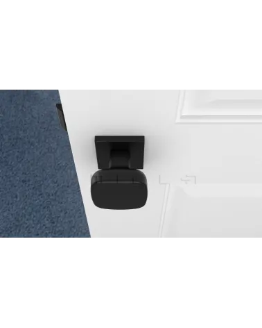 Tirador de puerta negro KIAMA cuadrado - tirador de diseño