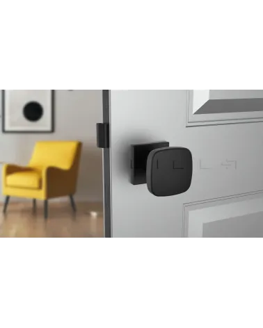 Pomo de puerta negro KIAMA cuadrado - tirador de diseño
