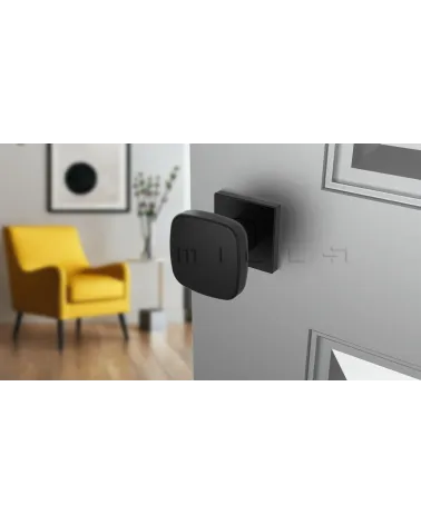 Tirador de puerta negro KIAMA cuadrado - tirador de diseño