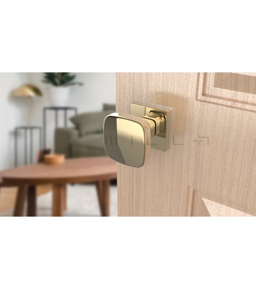 Pomo de puerta negro KIAMA cuadrado - tirador de diseño