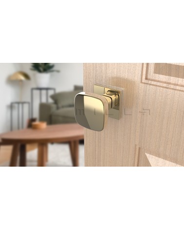 Botón de puerta negro KIAMA cuadrado - tirador de diseño